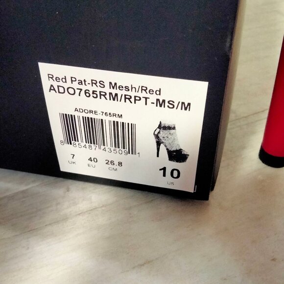 Red Adore-765 RM Platform Stilettos - Picture 2 of 6